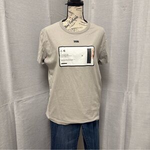 Triton Short Sleeve Crew neck Beige T-Shirt Sz M/L